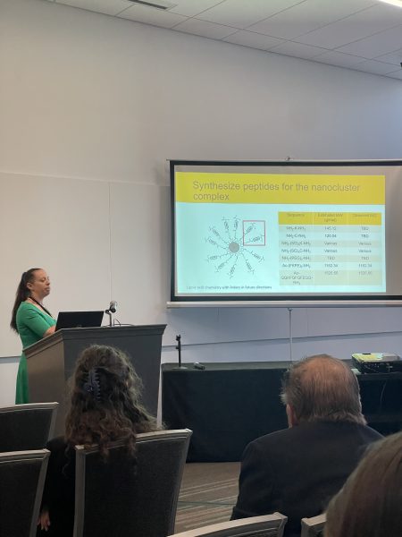 CARE Chaperone, Ashley, giving her oral presentation.