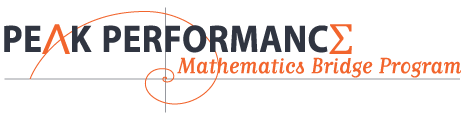 Peak Performance Mathematics Bridge Program logo.