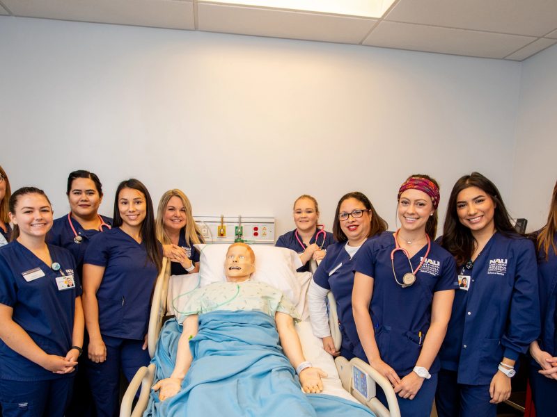 N A U–Yuma nursing students pose for a photo.