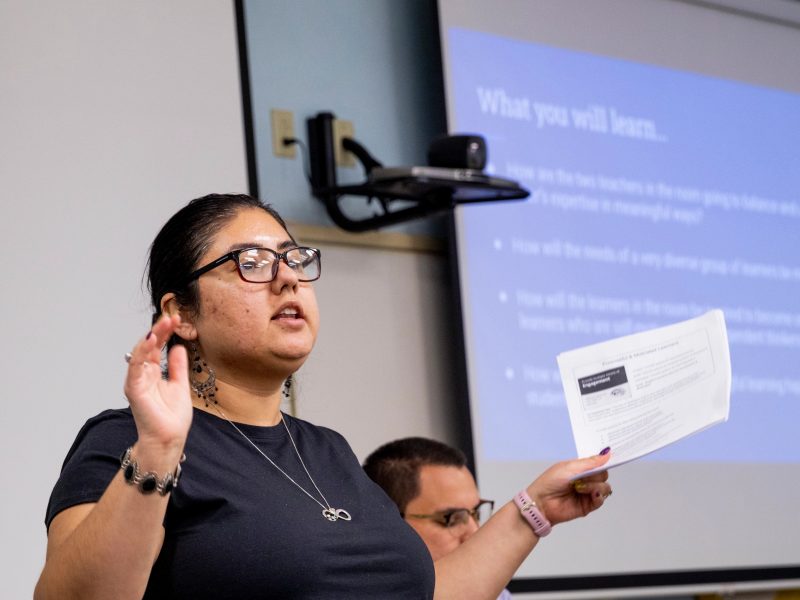 Yuma instructor in classroom.