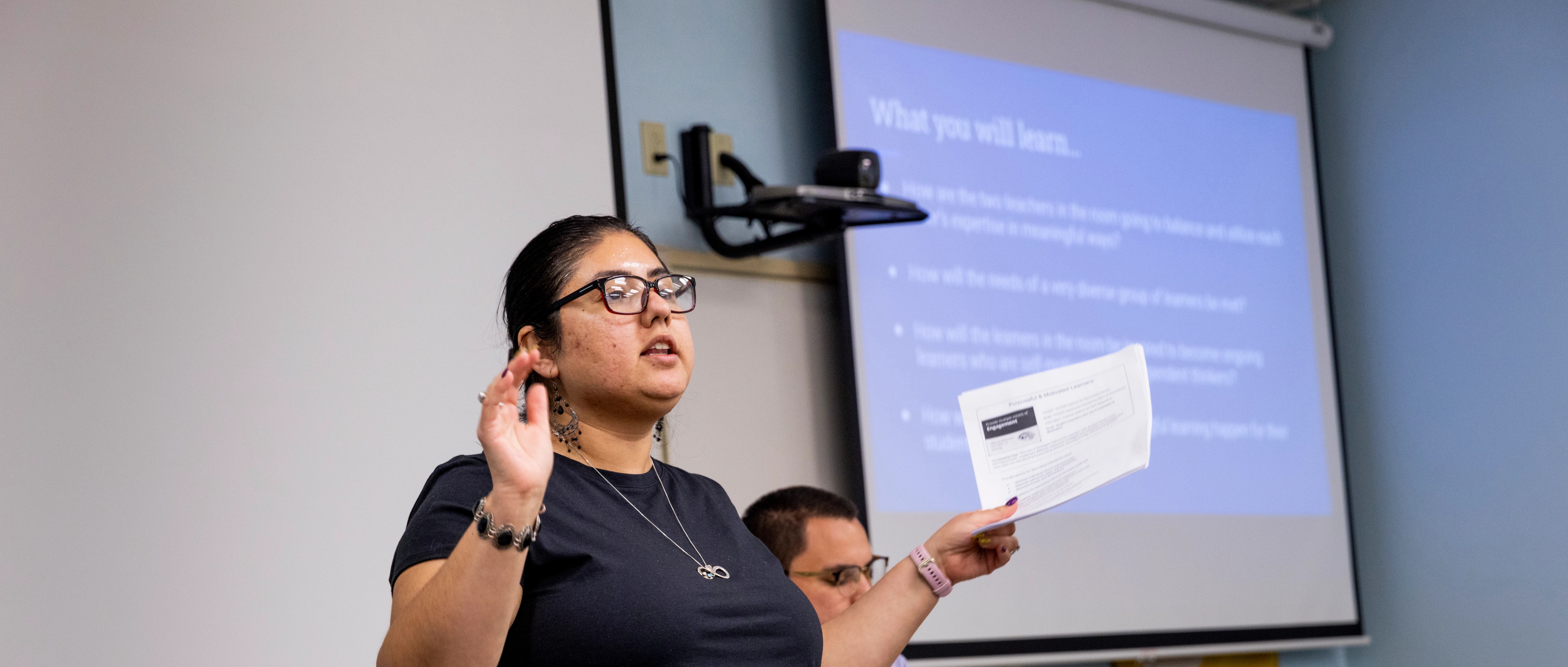 Yuma instructor in classroom.