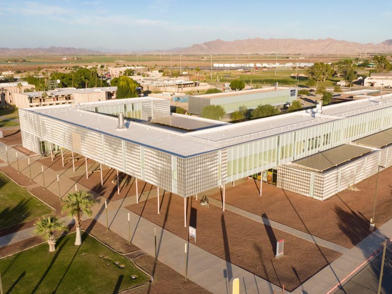 Aerial view of N A U–Yuma campus.