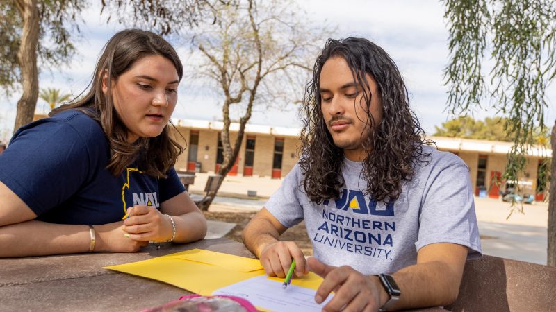 Students working together at N A U&ndash;Yuma.