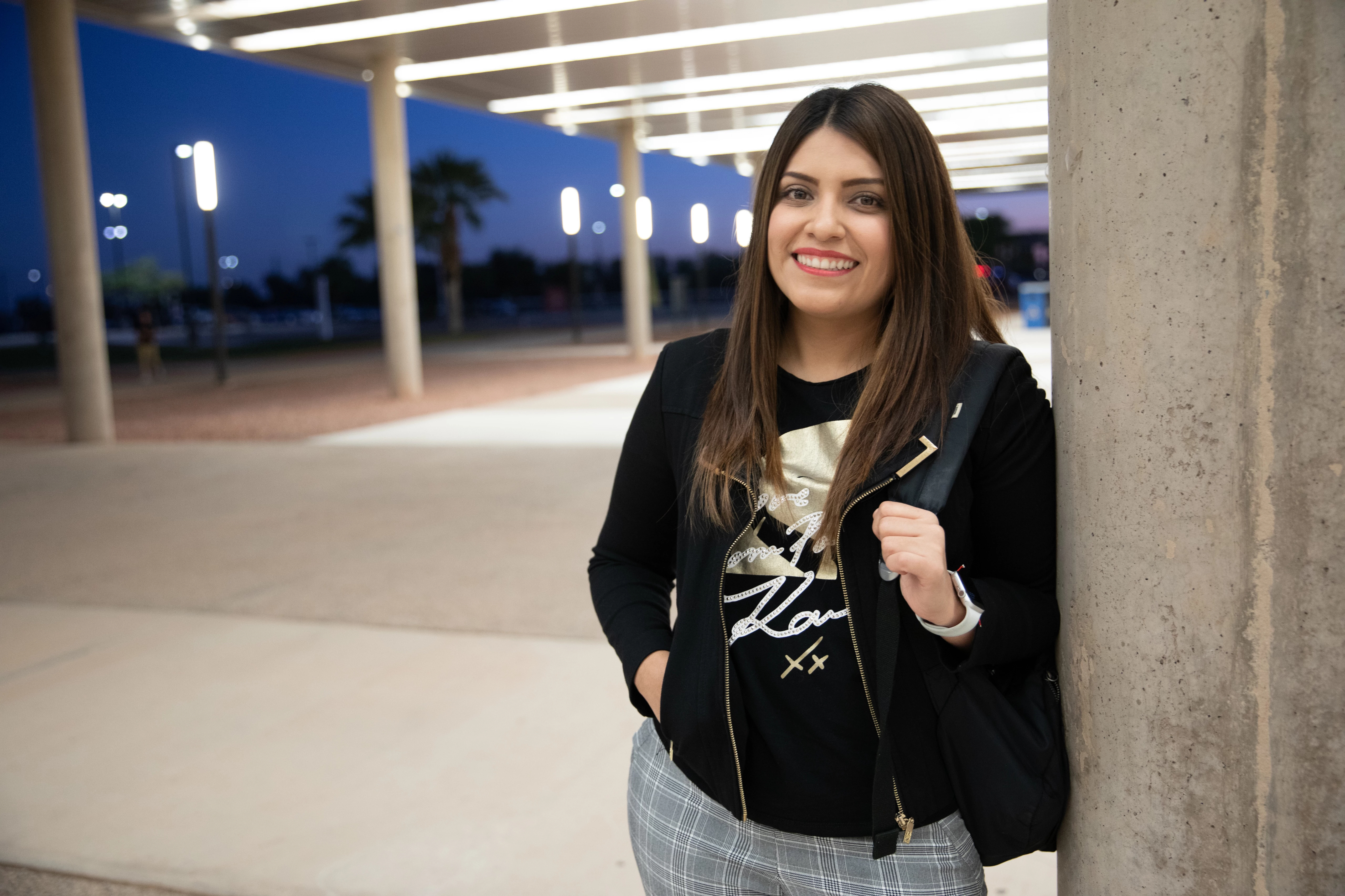 N A U&ndash;Yuma student posing for a picture.