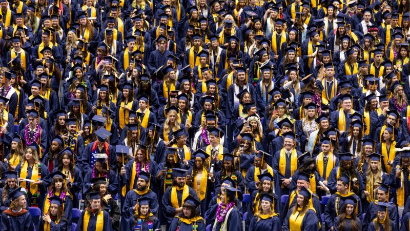 Students at the 2023 commencement.