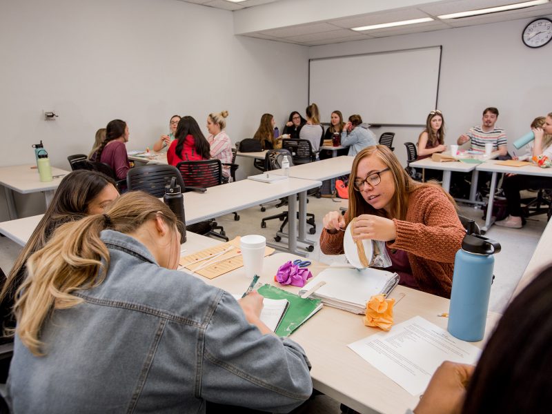 Students in a N A U social work class.