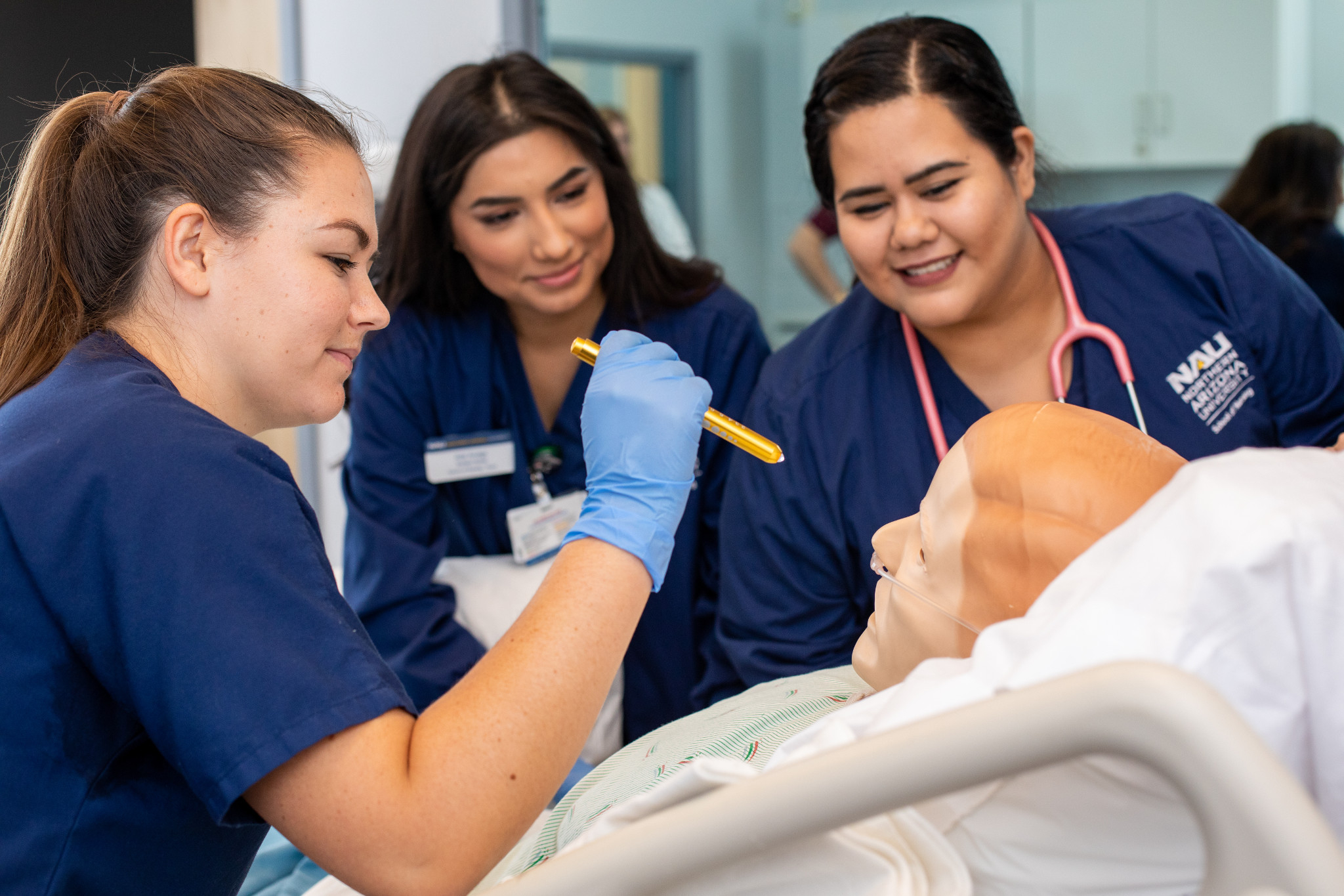 Students in the N A U Nursing program are mentored at the Yuma campus.