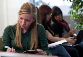 Students studying