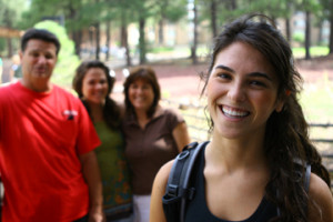Student and her family