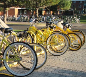 Yellow bikes