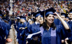 Students at commencement