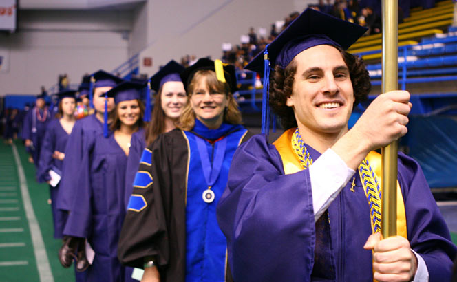 Graduates proceeding to ceremony