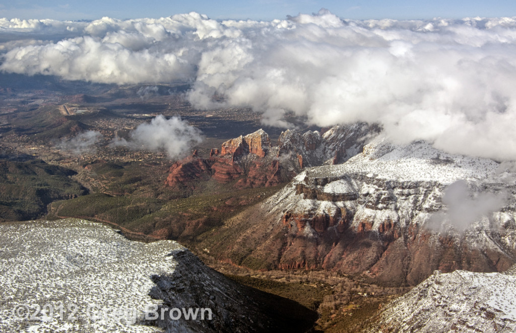 Aerial photograph of Sedona