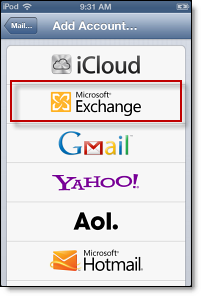 iPhone mail setup