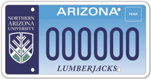 NAU licenseplate