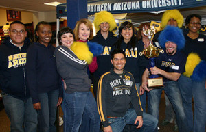 True blue fans