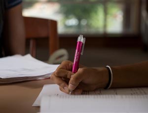 Student applying for scholarship