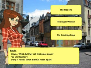 Screen shot from French video game