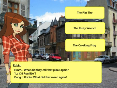 Screen shot from French video game