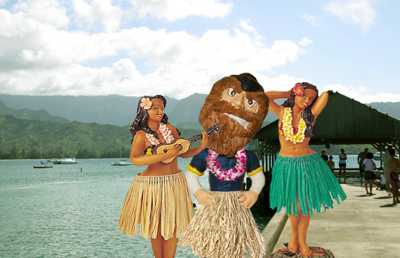 Louie bobble head doll in Kauai