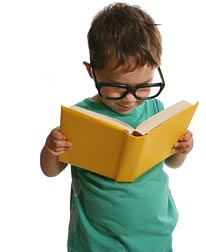 kid reading book