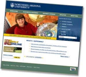 NAU website shot