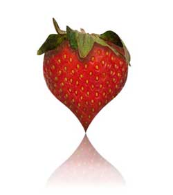 Heart strawberry