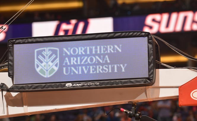 NAU sign at Suns game