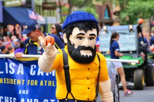 Louie pumps up the parade