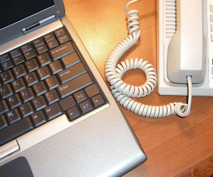 Laptop and phone