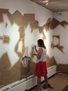 Artist contributes to the Wall Draw