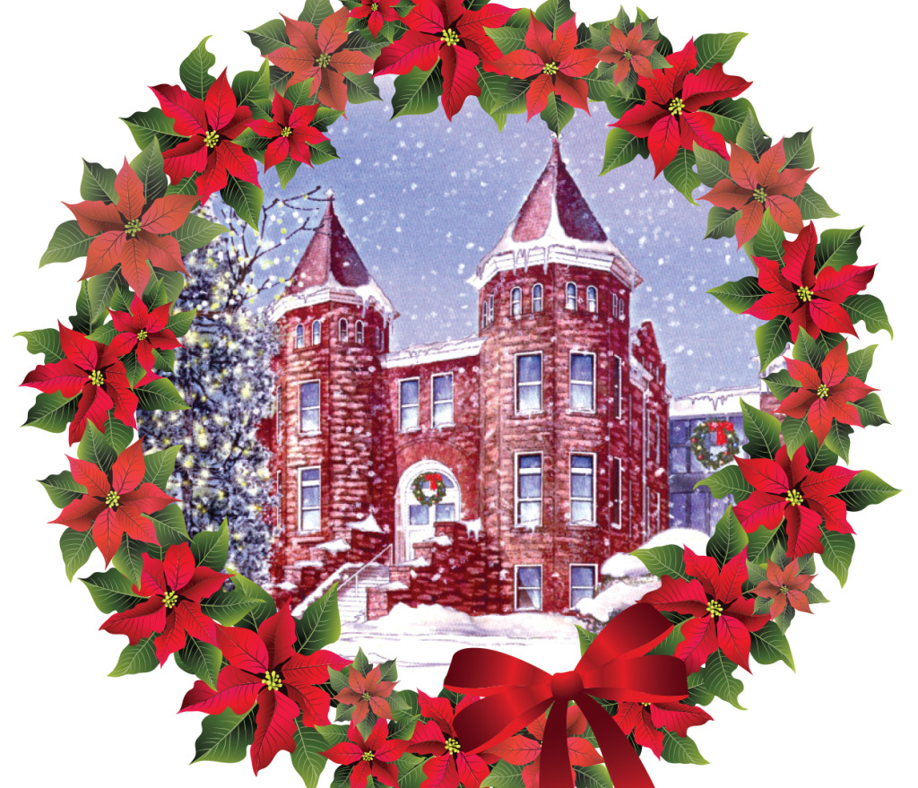 Old Main wreath portrait
