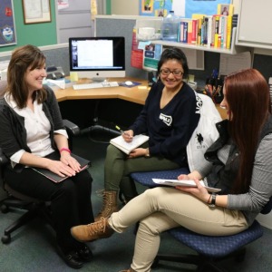 Meeting to facilitate first-generation college experience