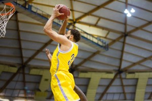 Mens basketball dunk