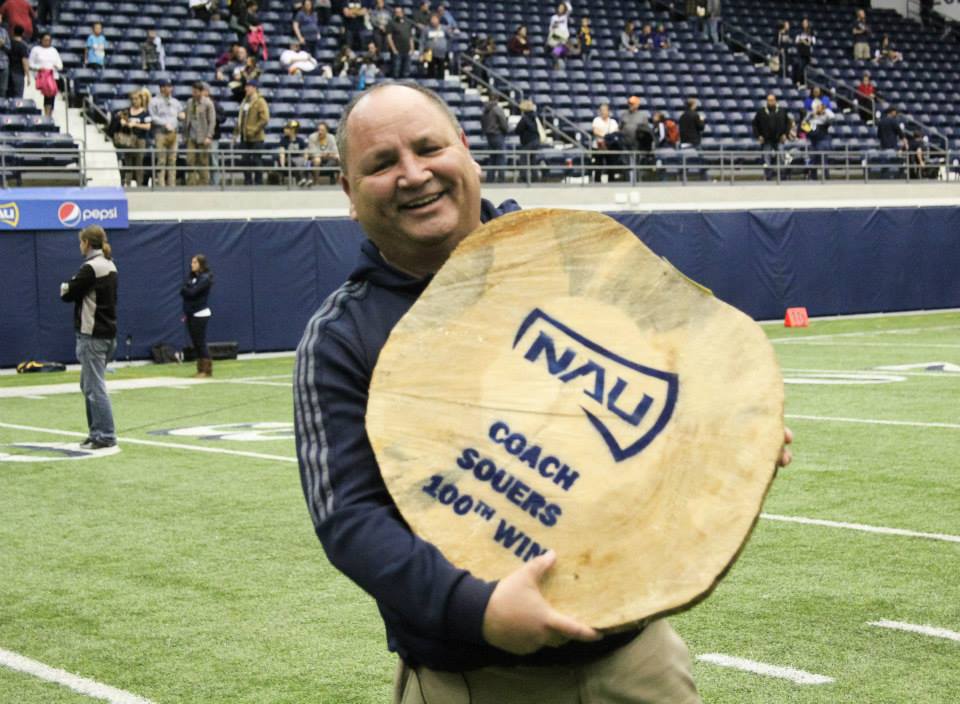 Coach Souers 100th win log