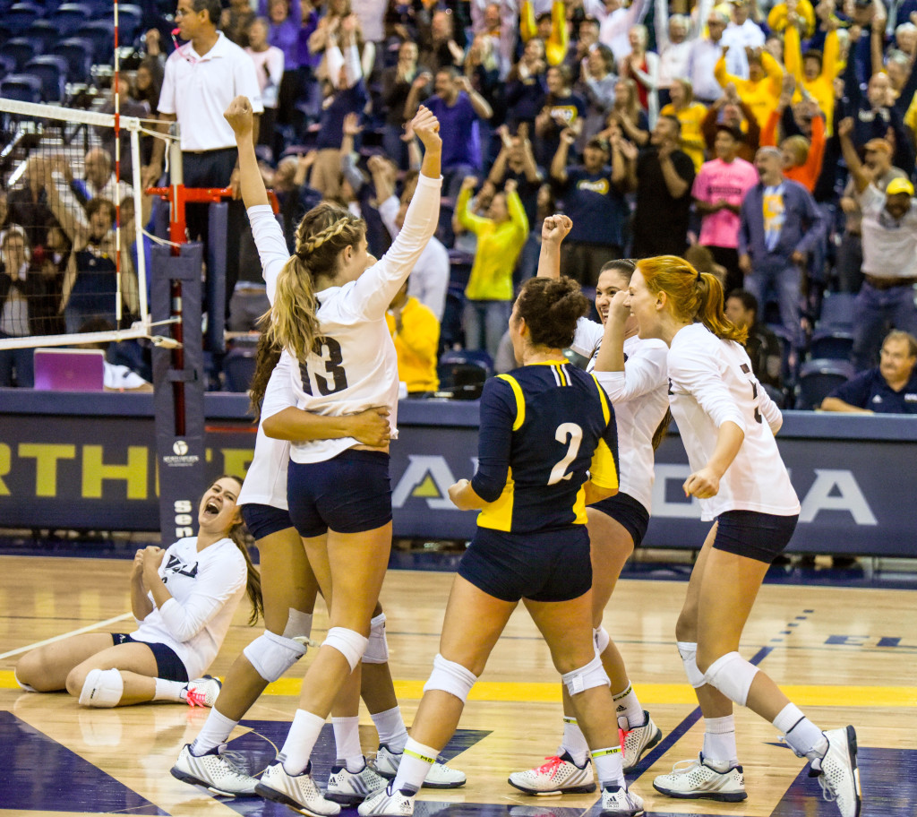 Women's Volleyball celebration