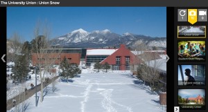 NAU union in the snow