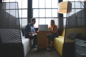 A meeting with a resume coach