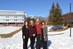 Concussion Research Team in the snow