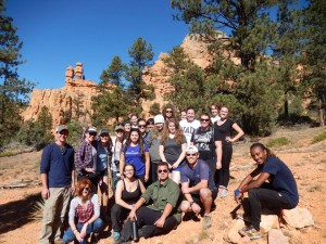 students on an outdoor adventure