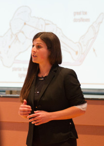 graduate student presents her research