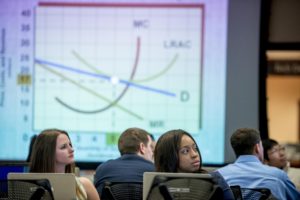 Students on computers in classroom