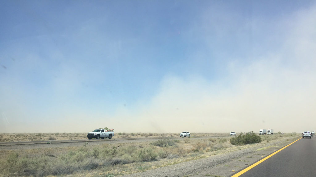 blowing dust