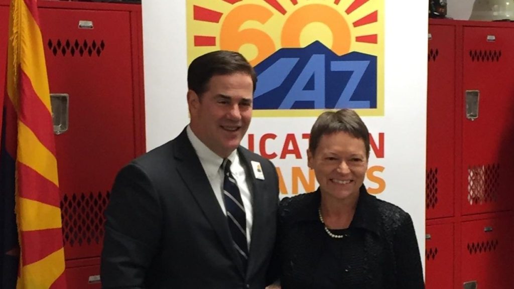 Governor Doug Ducey and NAU President Rita Cheng at Achieve60AZ launch