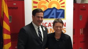 Governor Doug Ducey and NAU President Rita Cheng at Achieve60AZ launch