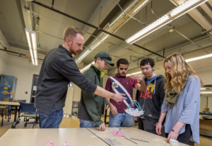 Students in engineering lab