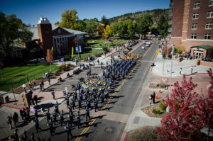 Band marches in NAU Homecoming parade