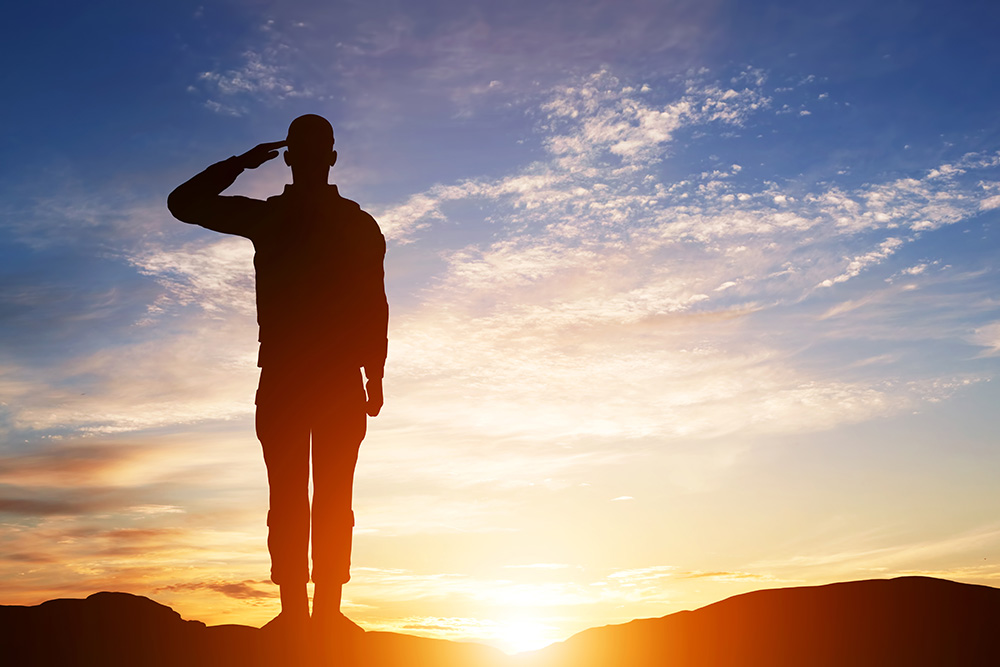 Soldier salute.