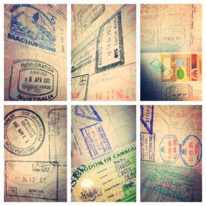 Passport stamps