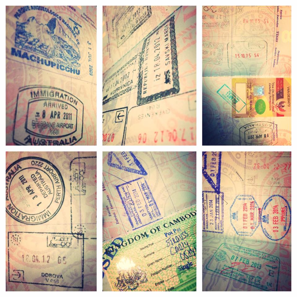 Passport stamps
